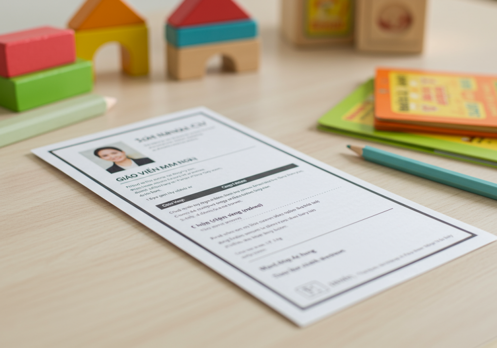 cv xin việc giáo viên mầm non